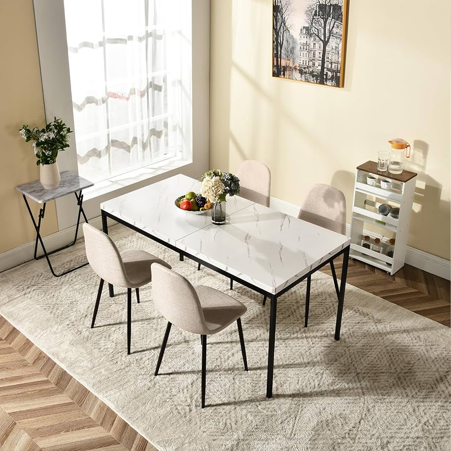 Amazon.com - Dining Table, Mid-Century Farmhouse Rectangular